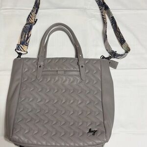 Gray Quilted Tote Bag by lugz - Stylish Everyday Shoulder Bag Lug Charter -
